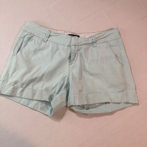 Dear John Chino Womens 28 Light Blue Cuffed Hem Casual Preppy Travel Resortwear